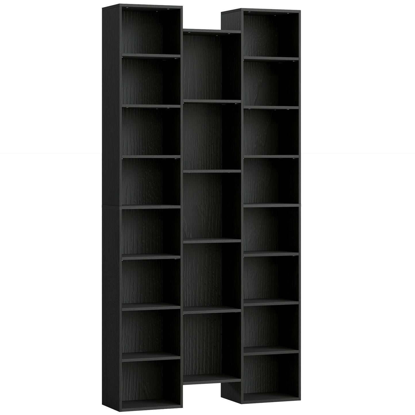 Faelsu Nota Wooden Black Twenty One Compartment Storage Bookcase