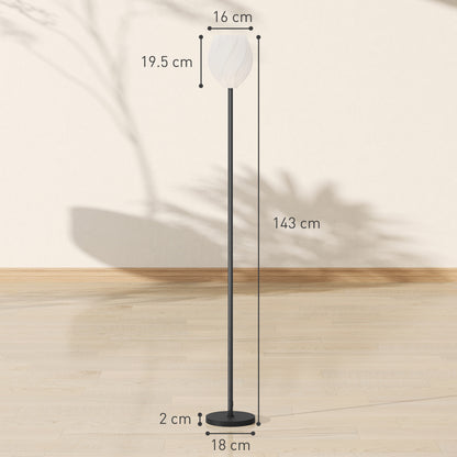 Dora Plastic White 3D Printed Rose Shade Floor Lamp With 3 Colour TemFauxratures