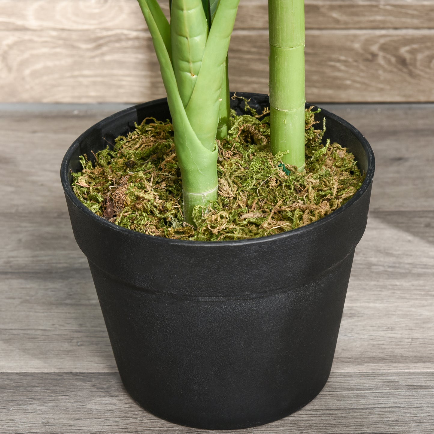 Doka Large Artificial Monstera Style Tree With 21 Leaves In Decorative Pot