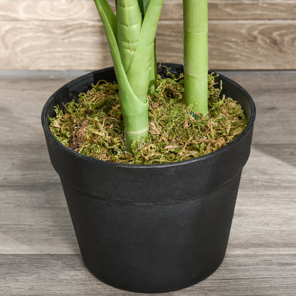 Doka Large Artificial Monstera Style Tree With 21 Leaves In Decorative Pot