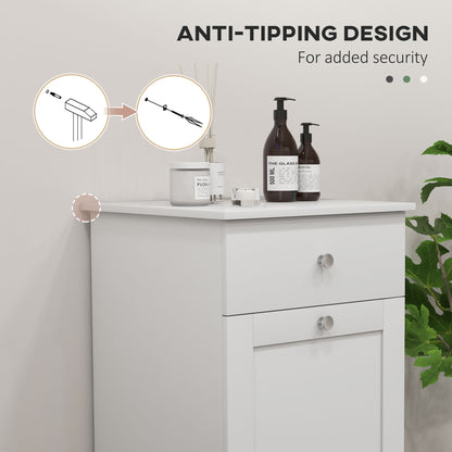 Fala White Single HamFauxr Laundry Storage Cabinet
