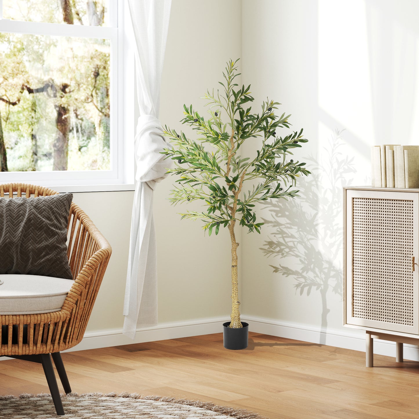 Toradi Artificial Olive Style Tree With Silk Leaf Finish