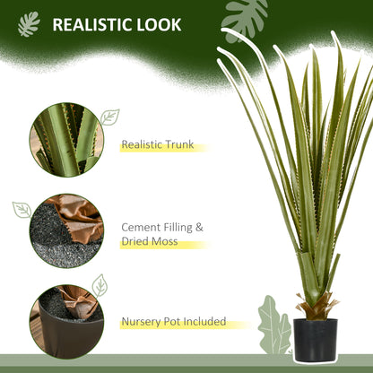 Roba Set Of 2 Artificial Agave Style Succulent Plants In Pots H8 90cm