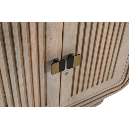 Arizona Carved Natural Mango Wood 2 Door Cabinet