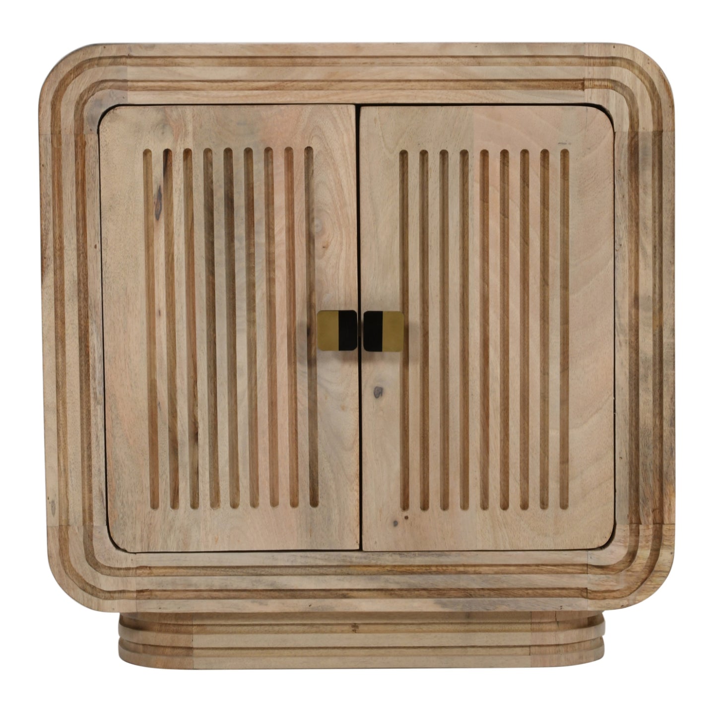 Arizona Carved Natural Mango Wood 2 Door Cabinet