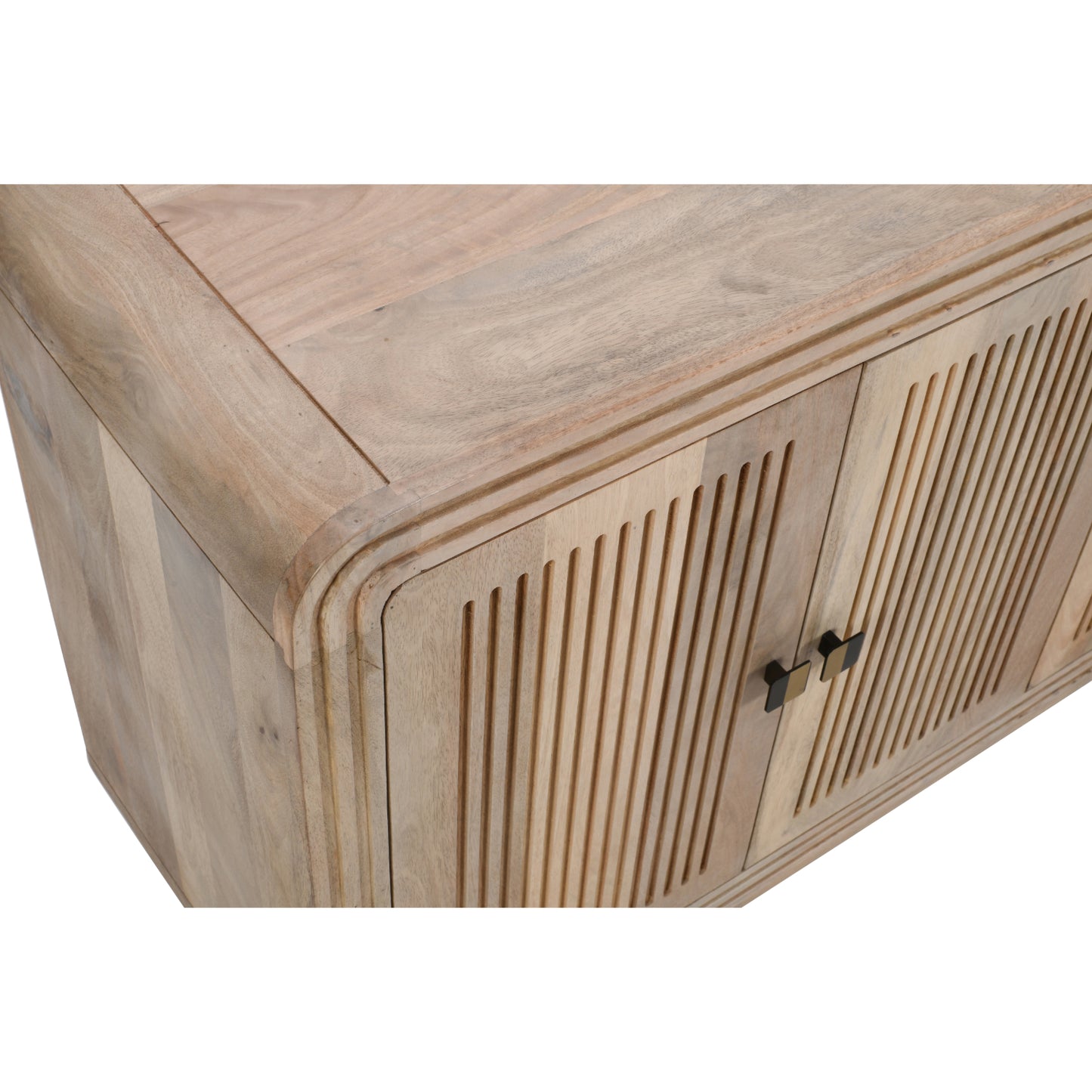 Arizona Carved Natural Mango Wood 4 Door Sideboard