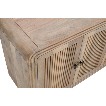 Arizona Carved Natural Mango Wood 4 Door Sideboard