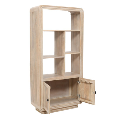 Arizona Natural Mango Wood Display Cabinet with 2 Doors