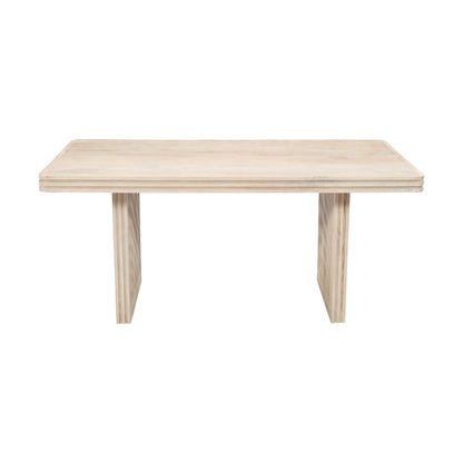 Arizona Natural Mango Wood Dining Table Fluted Panel Legs