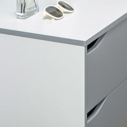 Thako Wood Grey 3 Drawer Chest With Natural Wood Angled Legs