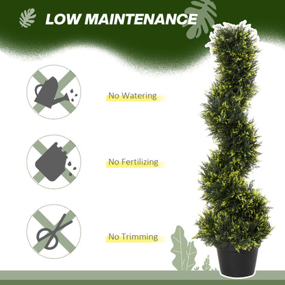 Dinolu Set Of 2 Artificial Spiral ShaFauxd Topiary Trees In Pots For Indoor Workspaces
