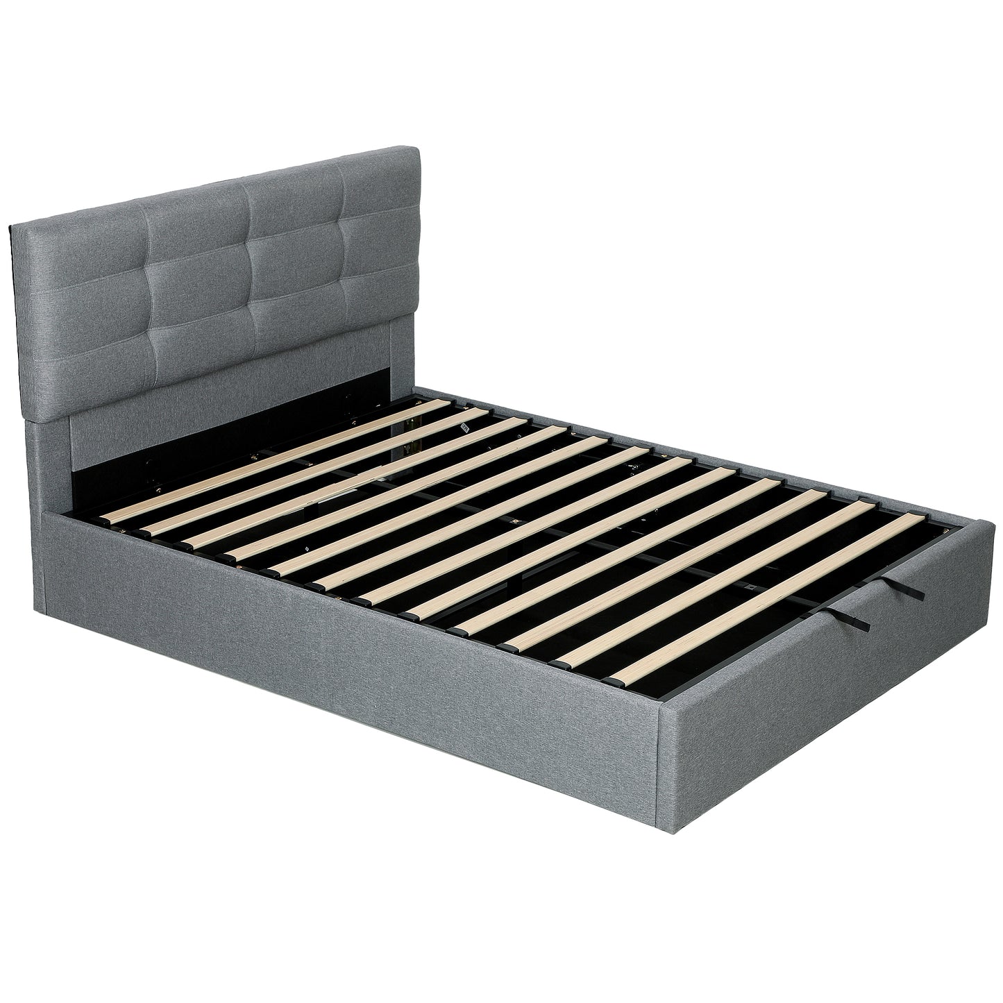 Vivafa 5FT King Ottoman Bed with Gas Lift Storage Grey