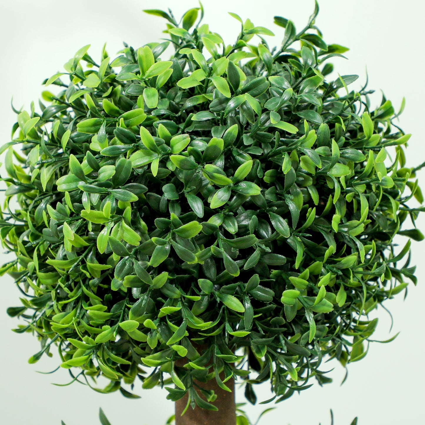 Rafile Set Of 2 Artificial Boxwood Topiary Trees With Triple Ball Design H8 100cm