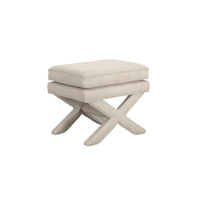 Theodor Stone Velvet Stool X Cross Legs