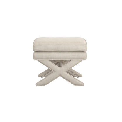 Theodor Stone Velvet Stool X Cross Legs