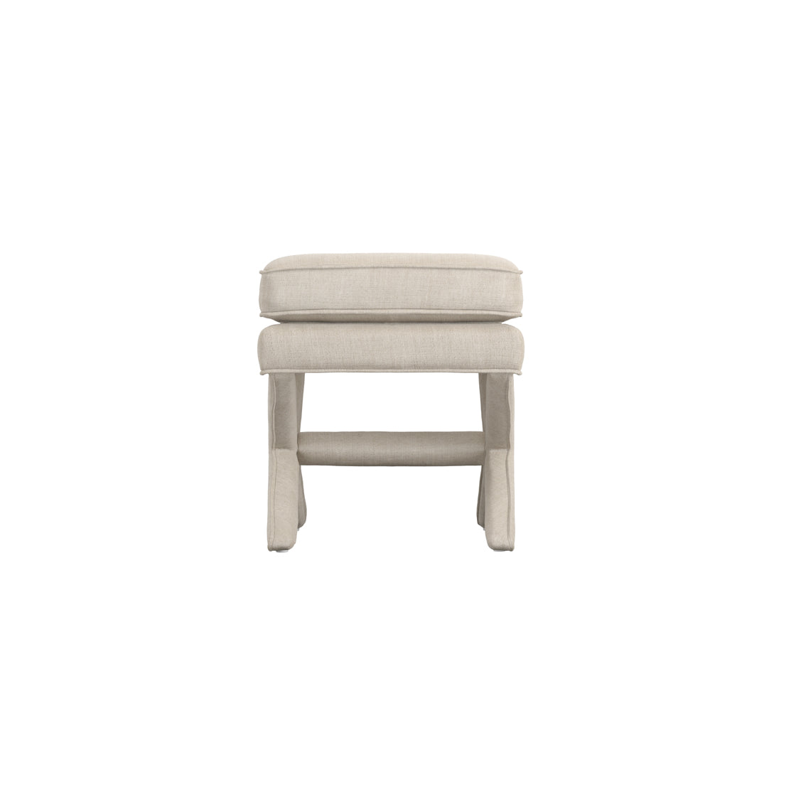 Theodor Stone Velvet Stool X Cross Legs