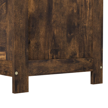 Vesoka Sake Rustic Brown Wooden Storage Chest With Safety Hinges 76 x 40 x 48 cm