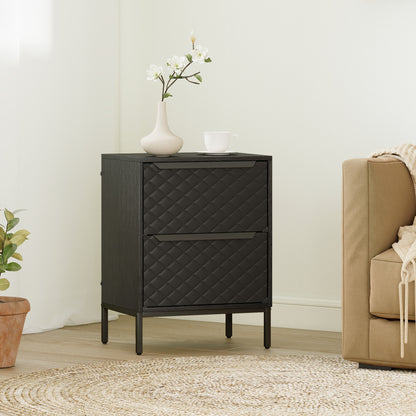 Nomiba Metal Black 2 Fabric Drawer Storage Dresser