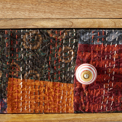 Kokkola Quirky Pattern Reclaimed Wood Large Sideboard 3 Doors 4 Drawers