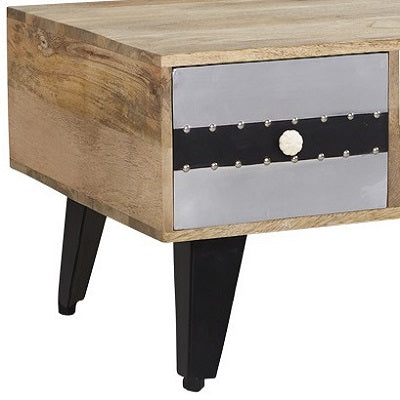 Kokkola 4 Drawer Reclaimed Wood Coffee Table