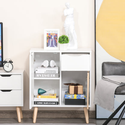 Roke Levi Natural Brown Wood Sideboard Storage Drawer And 2 Doors