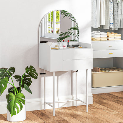 Panina White Compact Dressing Table With 3 Drawer Storage