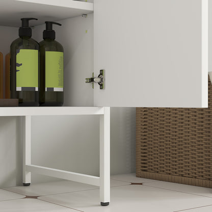 Lilo Fifi Under Sink Bathroom Vanity Cabinet With Soft Close Doors For Pedestal Basin White
