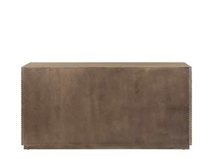 Pirineus Weathered Oak Ribbed 3 Door Sideboard