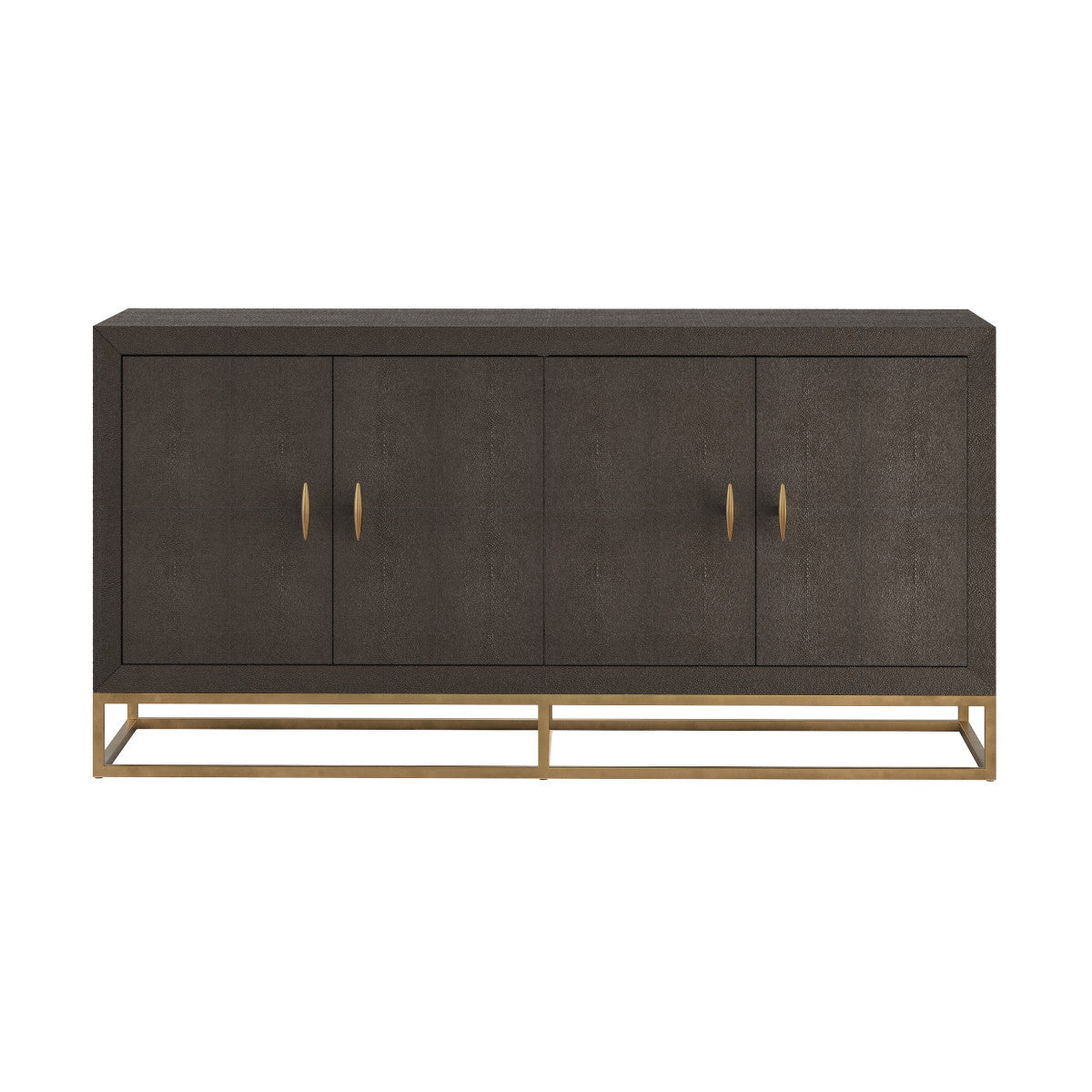 Sando Retro Brown Shagreen Four Door Sideboard