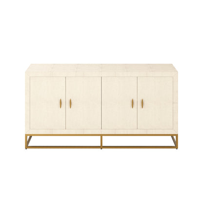Ubatuba Cream Shagreen 4 Door Sideboard