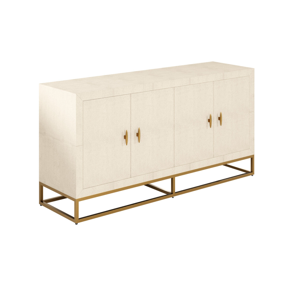 Ubatuba Cream Shagreen 4 Door Sideboard