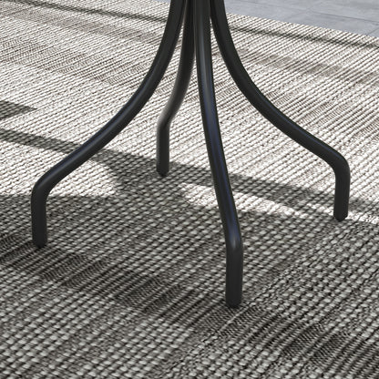 Rabasu Galvanised Steel Brown Round Garden Bistro Table
