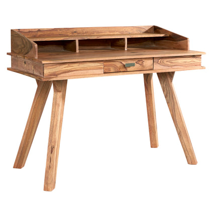 New York Sheesham Wood Study Desk 1 Drawer 1 Top Shelf
