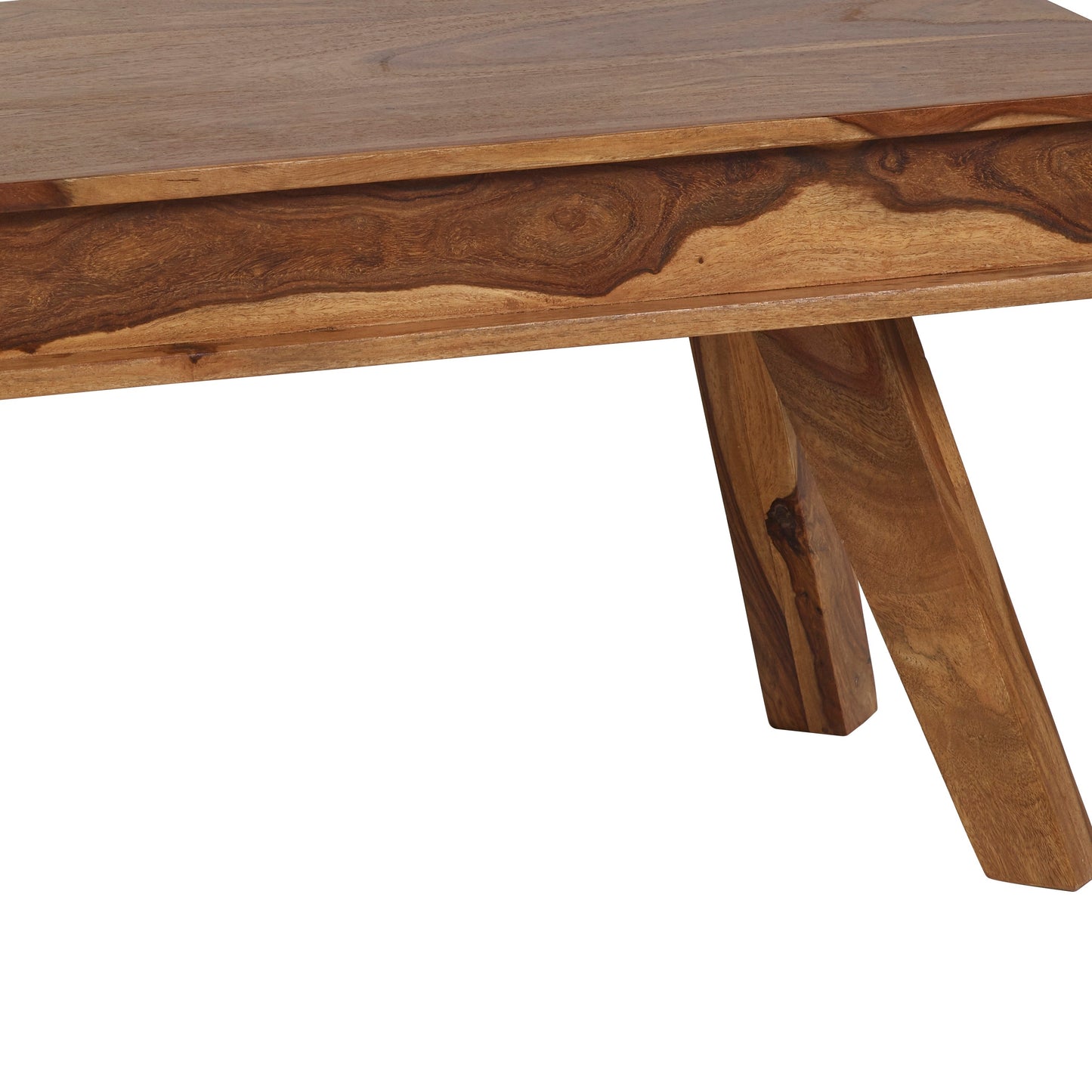 New York 145cm Natural Sheesham Wood Dining Bench