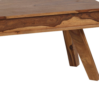 New York 145cm Natural Sheesham Wood Dining Bench