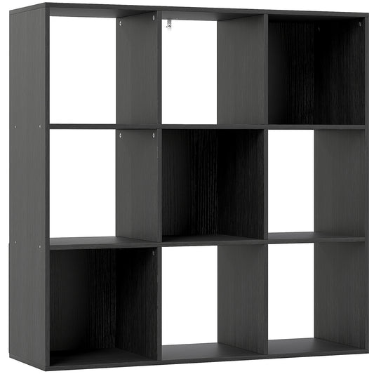 Solipa Wood Black 9 Cube Storage Bookcase