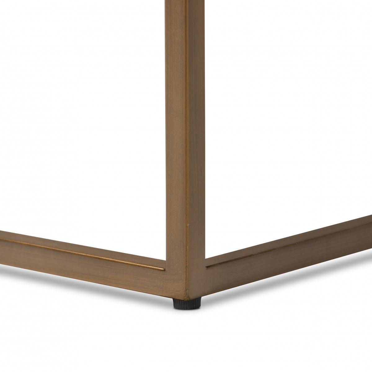 Mandalo Taupe Shagreen and Brass One Drawer Side Table