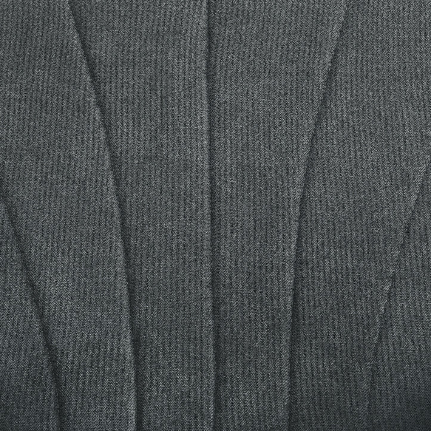 Suri Mid Century Dark Grey Accent Armchair With Rolled Arms And Wooden Legs