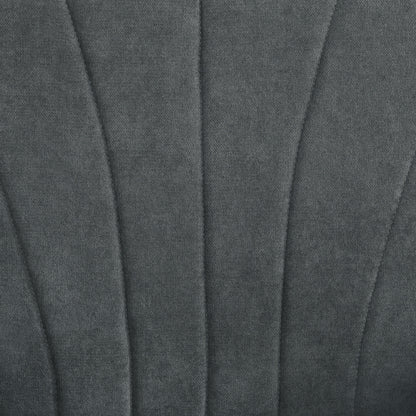 Suri Mid Century Dark Grey Accent Armchair With Rolled Arms And Wooden Legs