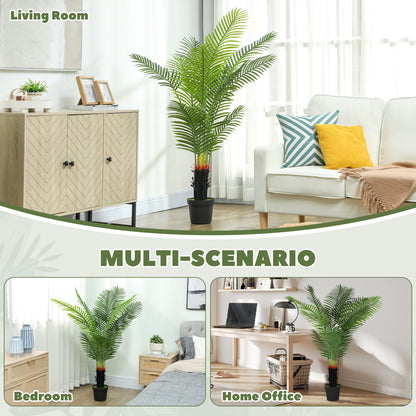 Nomovi Artificial Areca Palm With Full Canopy Leaf Design In Pot H8 150cm Green