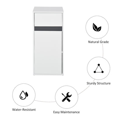 Noseka Bathroom Storage Cabinet With 3 Compartments In White