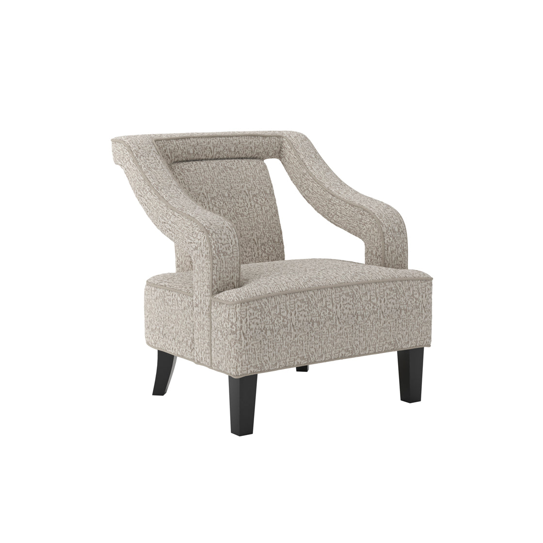 Letterkenny Upholstered Cream Chenille Armchair