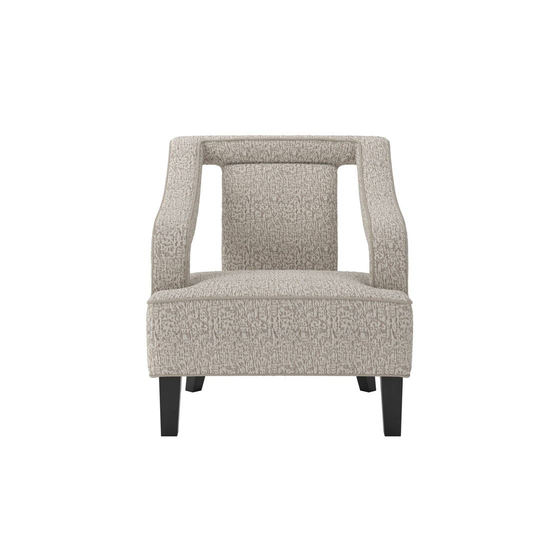 Letterkenny Upholstered Cream Chenille Armchair