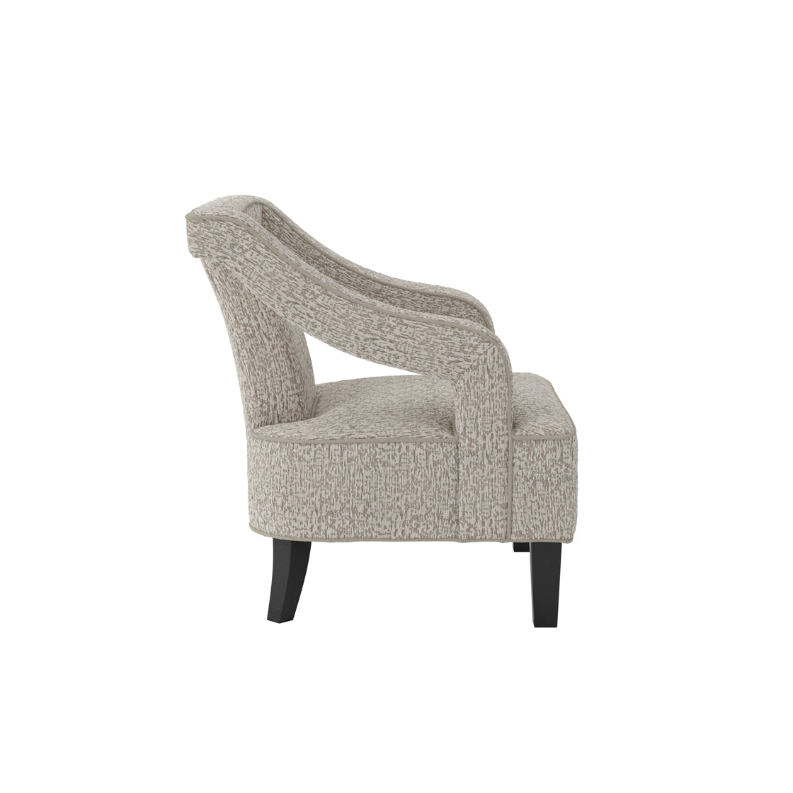 Letterkenny Upholstered Cream Chenille Armchair