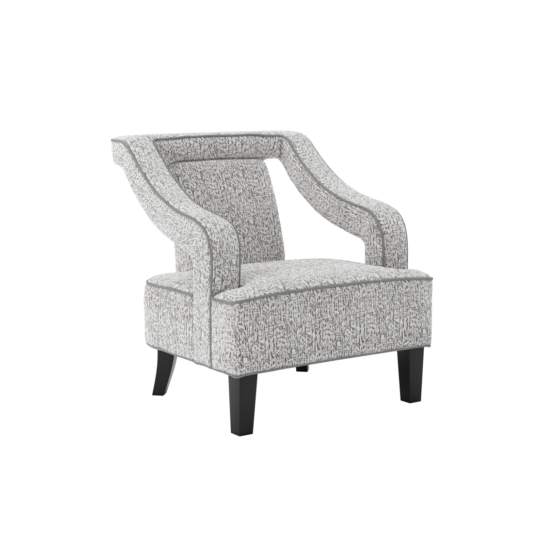 Letterkenny Upholstered Soft Grey Chenille Armchair