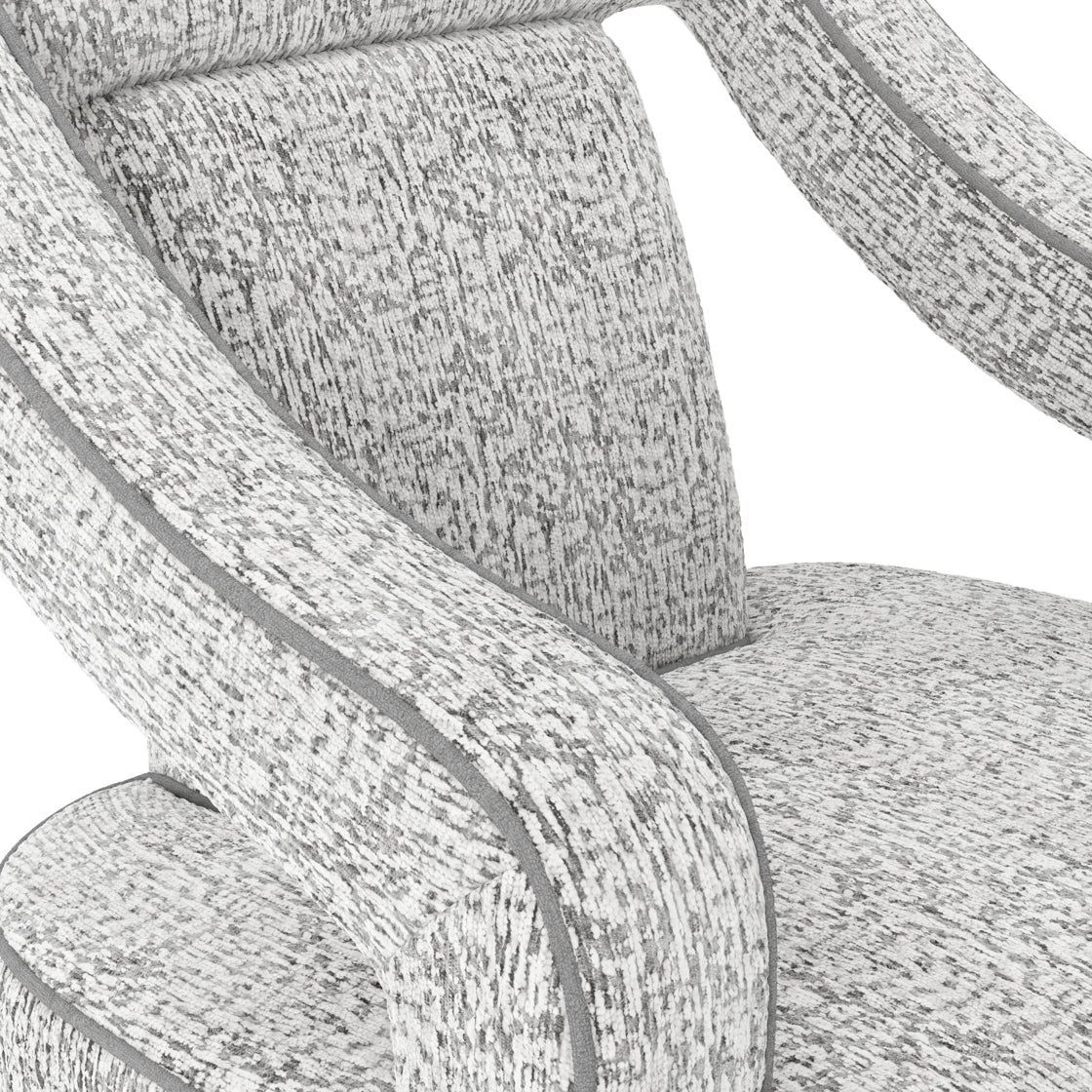 Letterkenny Upholstered Soft Grey Chenille Armchair