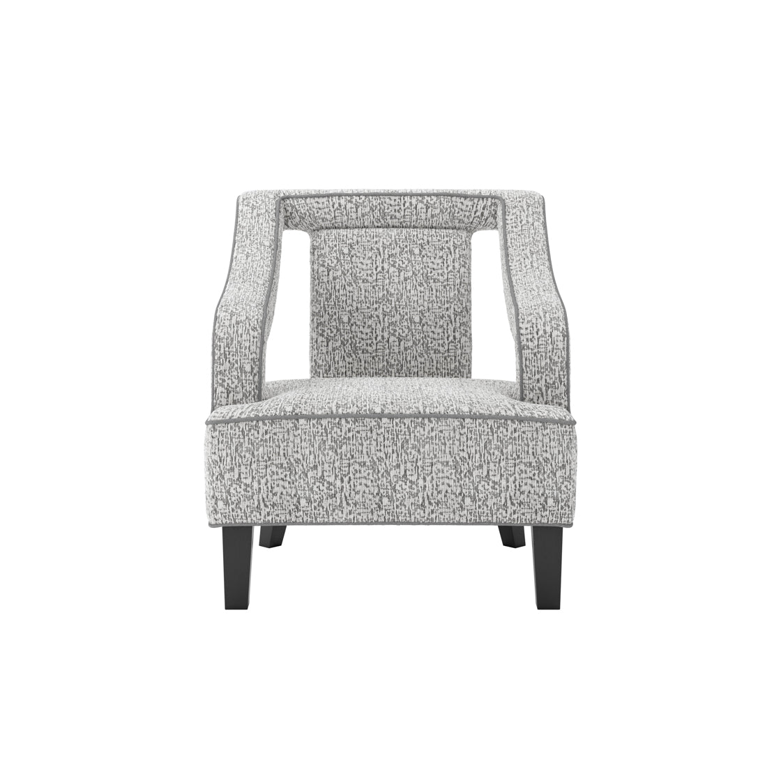 Letterkenny Upholstered Soft Grey Chenille Armchair