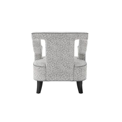 Letterkenny Upholstered Soft Grey Chenille Armchair