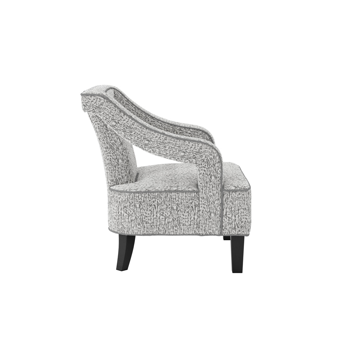Letterkenny Upholstered Soft Grey Chenille Armchair