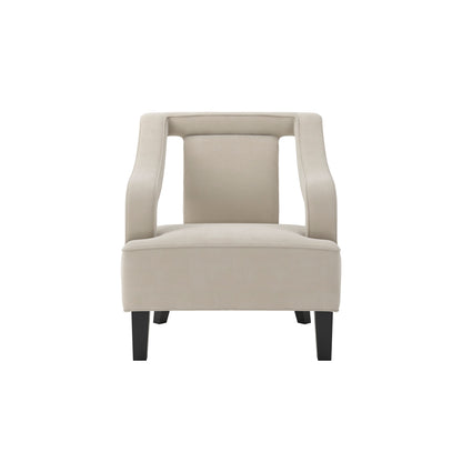 Letterkenny Upholstered Ivory Chenille Armchair